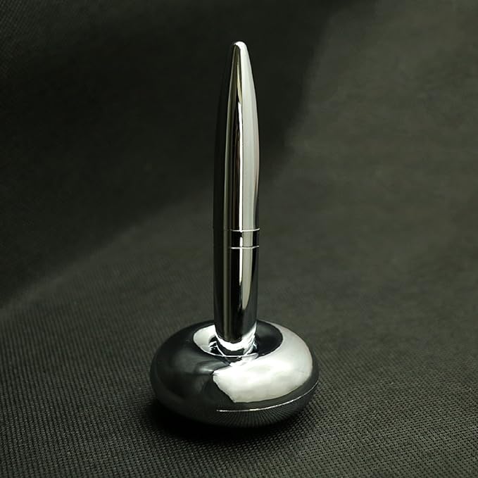 Floating Pen With Magnetic Base Chrome Ball Point Writing Pen With Magnet Holder Office Paper Weight (Floating Pen)