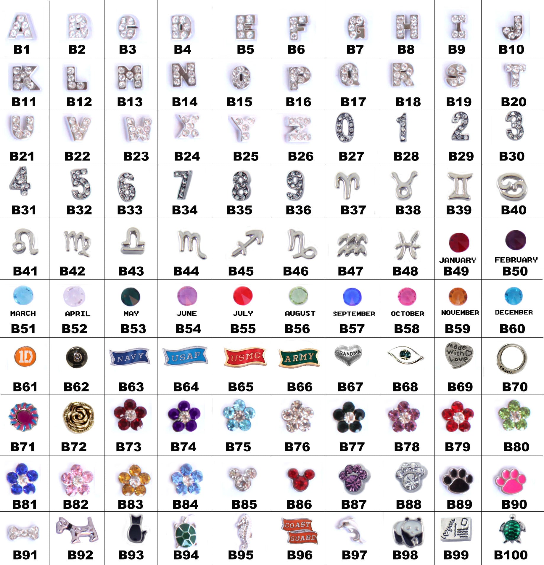 Floating Locket Necklace with Matching Chain and Choice of 6 Charms (Twist Pink Circle)