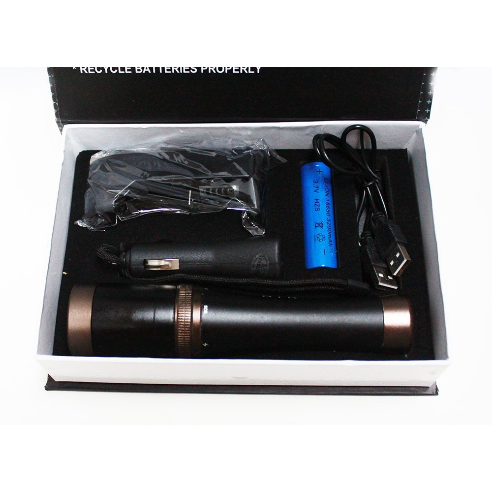Rechargeable Power Style LED Focalize Q5 Cree LED Flashlight 6 1/2" Long - AF5030