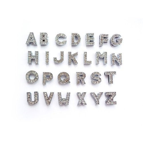 Signature Leather Jewel Slider Letter