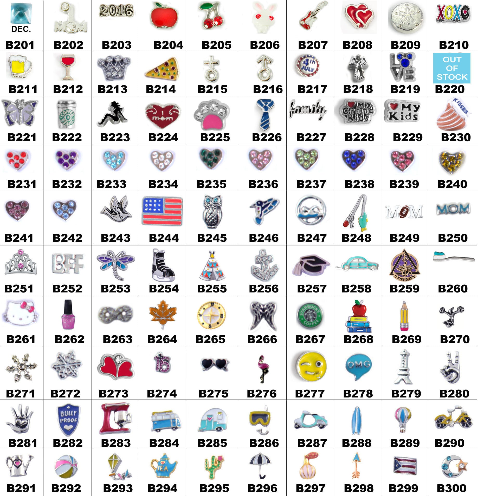 Floating Locket Necklace with Matching Chain and Choice of 6 Charms (Twist Pink Circle)