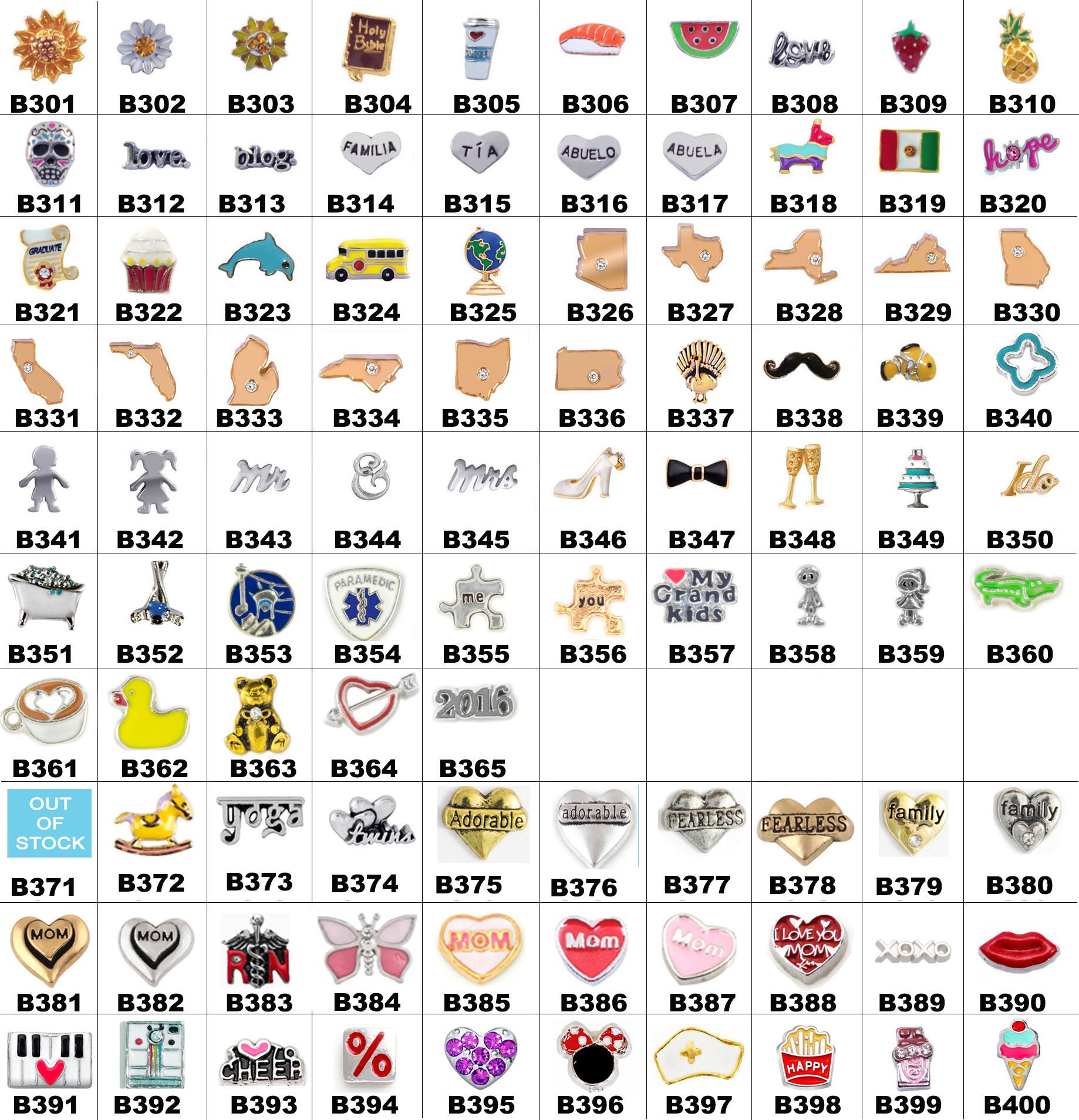 Floating Locket Necklace with Matching Chain and Choice of 6 Charms (Twist Pink Circle)