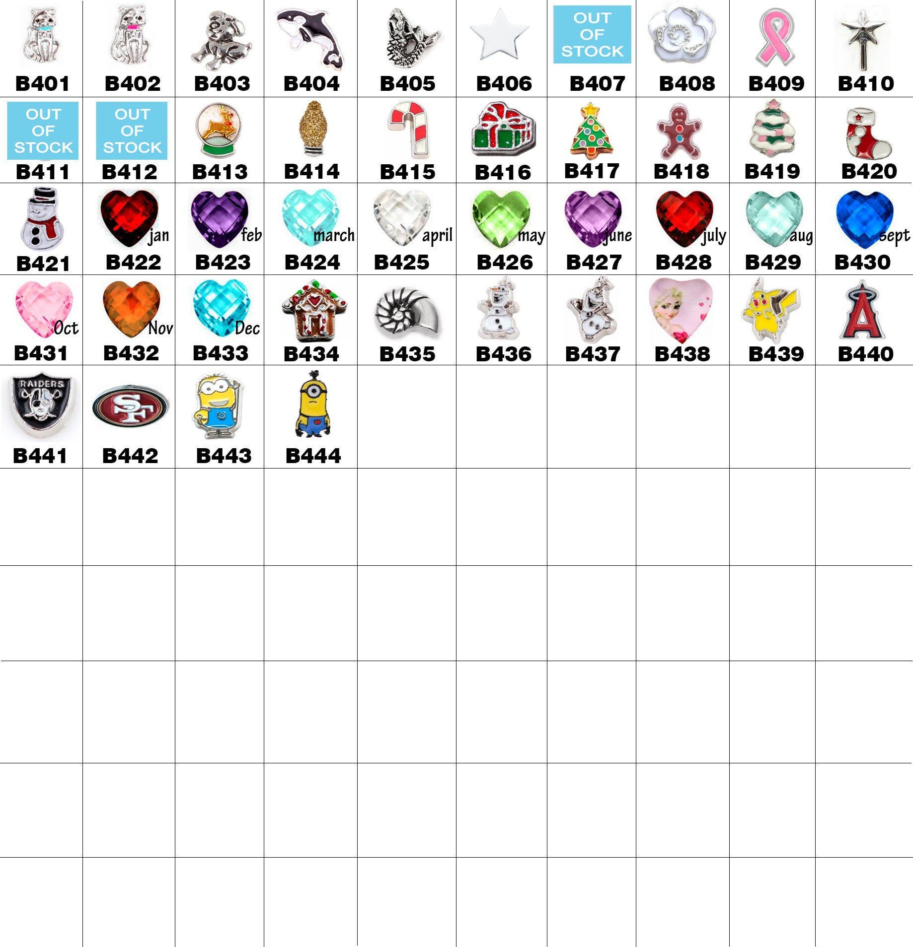 Floating Locket Necklace with Matching Chain and Choice of 6 Charms (Twist Pink Circle)