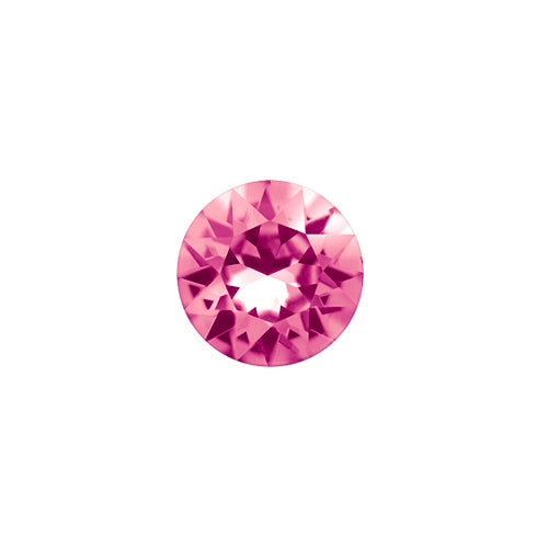 October Round Crystal Birthstone - Rose
