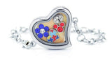 Silver Floating Locket Bracelet With 6 Mini Charms Of Choices