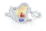 Silver Floating Locket Bracelet With 6 Mini Charms Of Choices