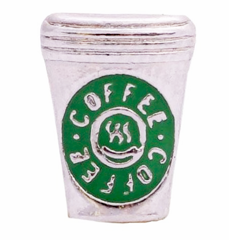 Silver Coffee Cup Charm