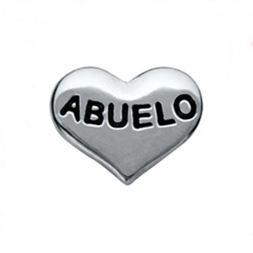 Silver Abuelo Heart Charm