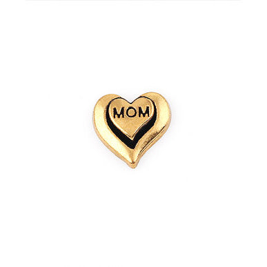 Gold Mom Heart Charm