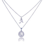 Dainty Double Initial Necklace with Adjustable Chain and Extender by BG247®
