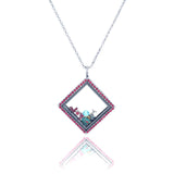 Floating Locket Necklace with Choice of 6 Charms and Matching Chain
