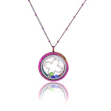 Floating Locket Necklace with Choice of 6 Charms and Matching Chain