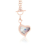 Floating Locket Necklace with Choice of 6 Charms and Matching Chain