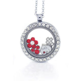 Floating Locket Necklace with Choice of 6 Charms and Matching Chain