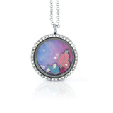 Floating Locket Necklace with Choice of 6 Charms and Matching Chain
