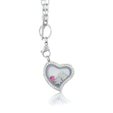 Floating Locket Necklace with Choice of 6 Charms and Matching Chain