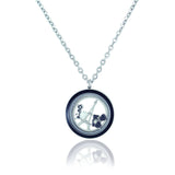 Floating Locket Necklace with Choice of 6 Charms and Matching Chain