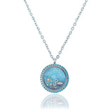 Floating Locket Necklace with Choice of 6 Charms and Matching Chain
