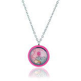 Floating Locket Necklace with Choice of 6 Charms and Matching Chain