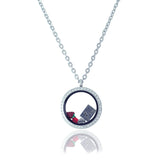 Floating Locket Necklace with Choice of 6 Charms and Matching Chain