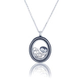 Floating Locket Necklace with Choice of 6 Charms and Matching Chain