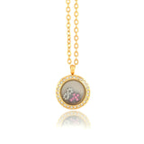 Floating Locket Necklace with Choice of 6 Charms and Matching Chain