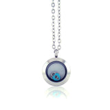 Floating Locket Necklace with Choice of 6 Charms and Matching Chain