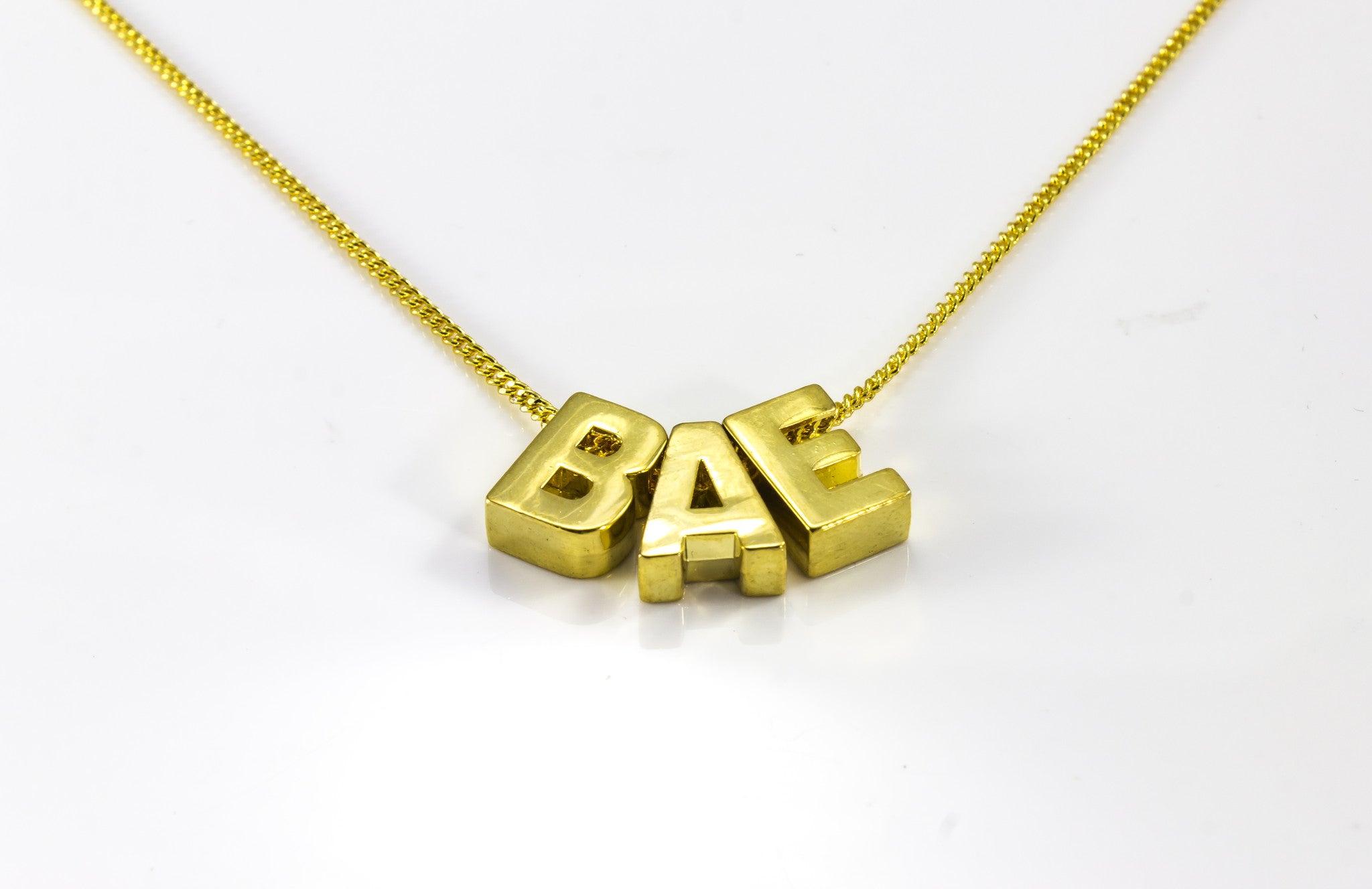 Gold Dainty Letter Inital Necklace With 2 Letters BG247®