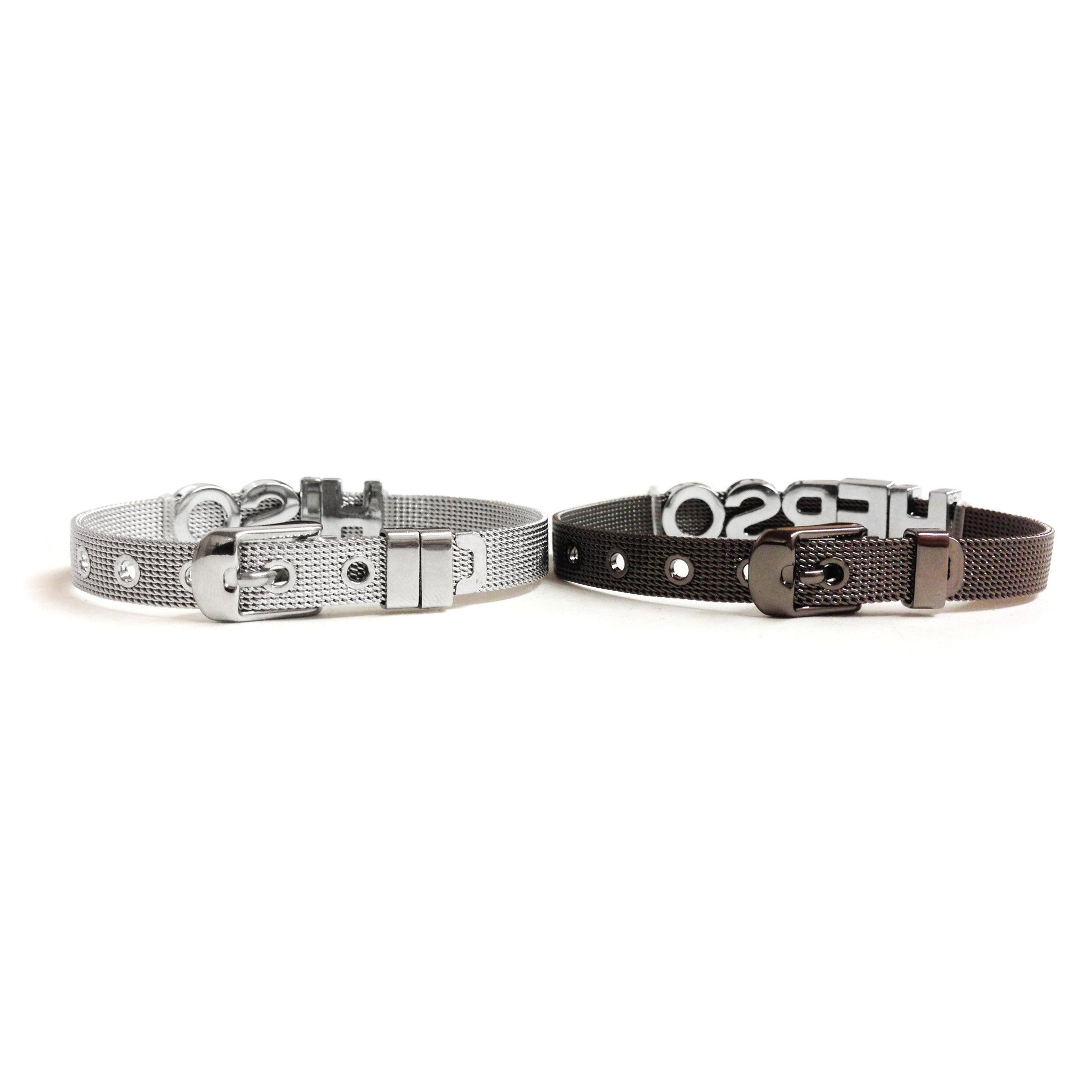 His & Hers Couple Bracelet Set (Stainless Steel & Gunmetal)