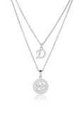 Dainty Double Initial Necklace with Adjustable Chain and Extender by BG247®