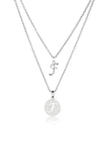 Dainty Double Initial Necklace with Adjustable Chain and Extender by BG247®