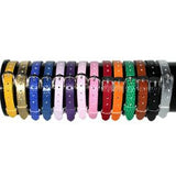 Personalized Snake Skin Bracelet with 8 Silver Rhinestone Letters