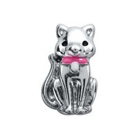 Cat with Pink Collar Charm