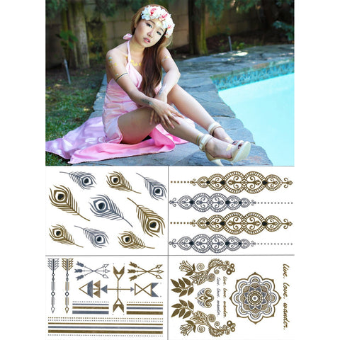 Wholesale Flash Gold Foil Body Hand Sticker Custom Printing Metallic  Temporary Tattoo Stickers Fake Tattoo - China Metallic Tattoo and Silver  Tattoo price | Made-in-China.com
