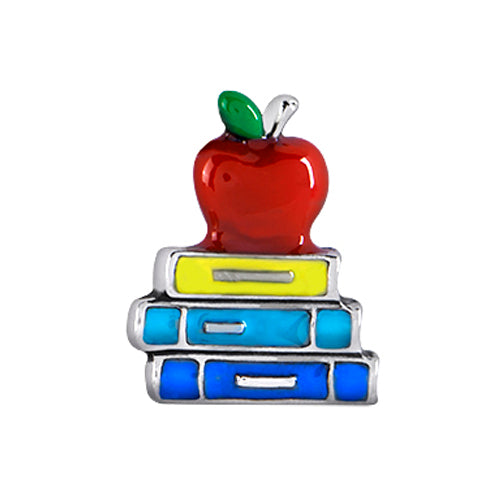 Apple And Books Charm
