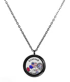 Stainless Steel Floating Charm Locket 4th of July Celebration Necklace by BG247®