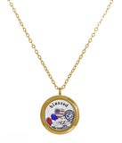 Stainless Steel Floating Charm Locket 4th of July Celebration Necklace by BG247®