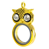 Floating Owl Locket with 6 Charms of your choice