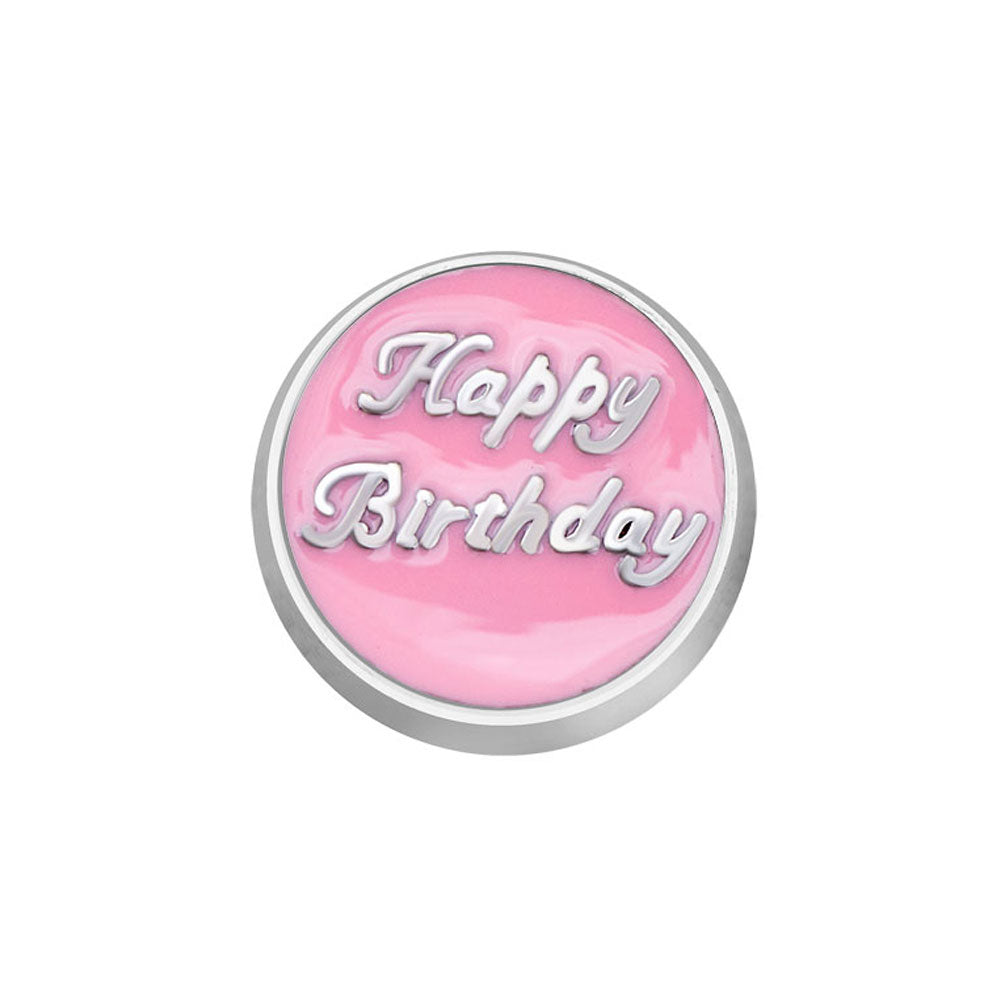 Pink Happy Birthday Charm