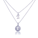 Dainty Double Initial Necklace with Adjustable Chain and Extender by BG247®