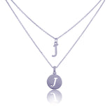 Dainty Double Initial Necklace with Adjustable Chain and Extender by BG247®