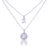 Dainty Double Initial Necklace with Adjustable Chain and Extender by BG247®