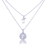 Dainty Double Initial Necklace with Adjustable Chain and Extender by BG247®
