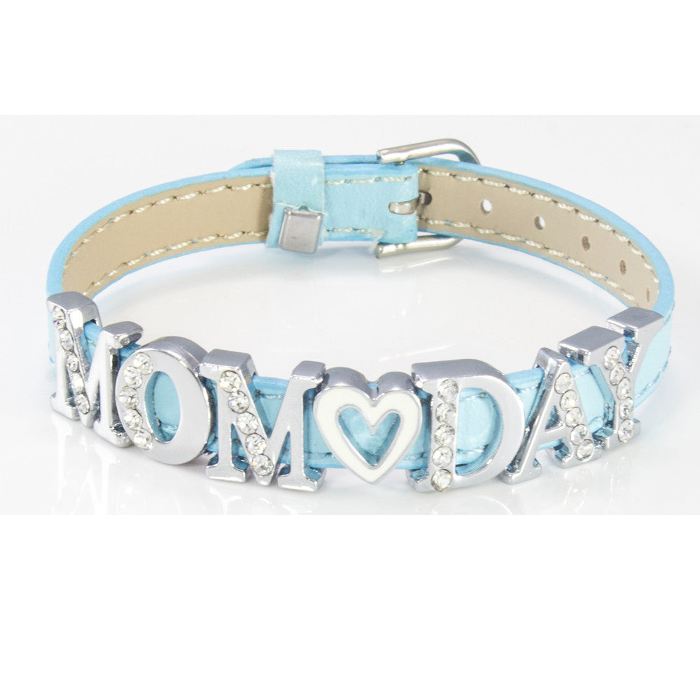 Mother's Day "Mom Day" Sliding Charms Bracelet