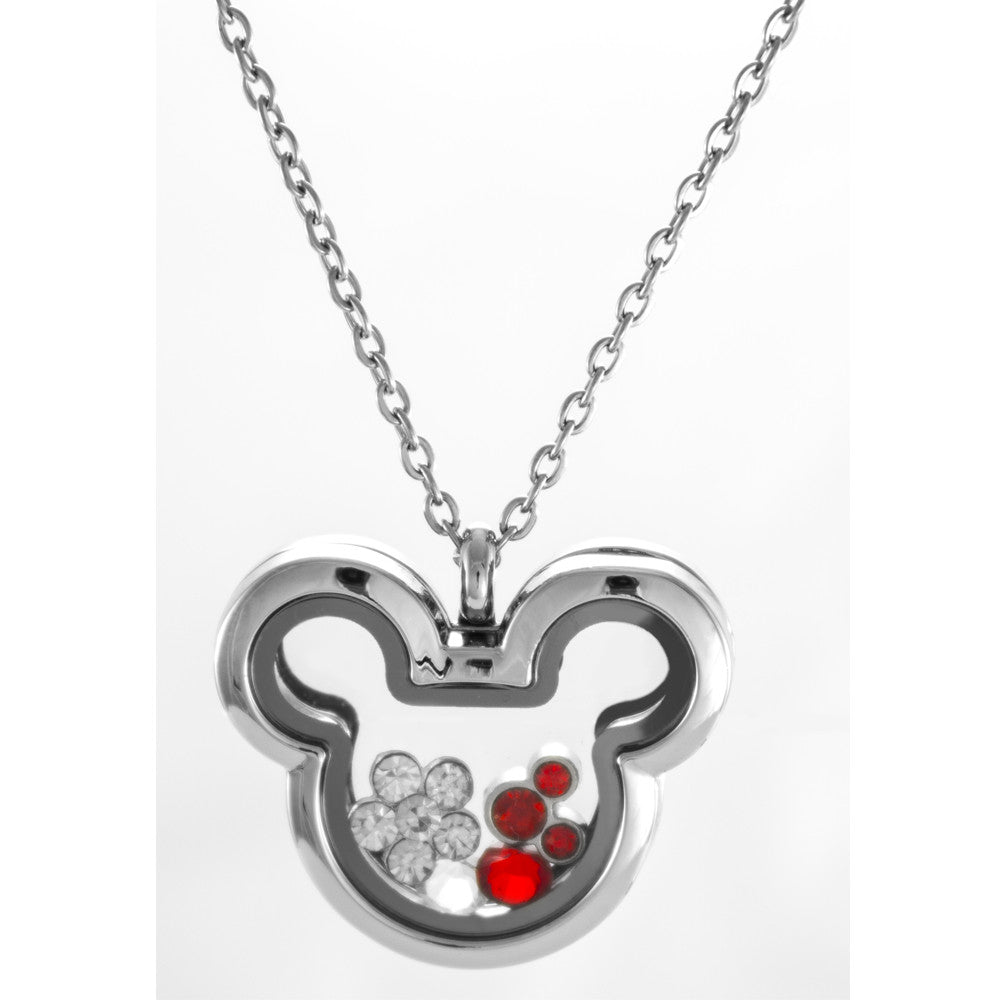 Floating Mickey Inspired Locket with Choice of 6 Charms