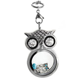 Floating Owl Locket with 6 Charms of your choice